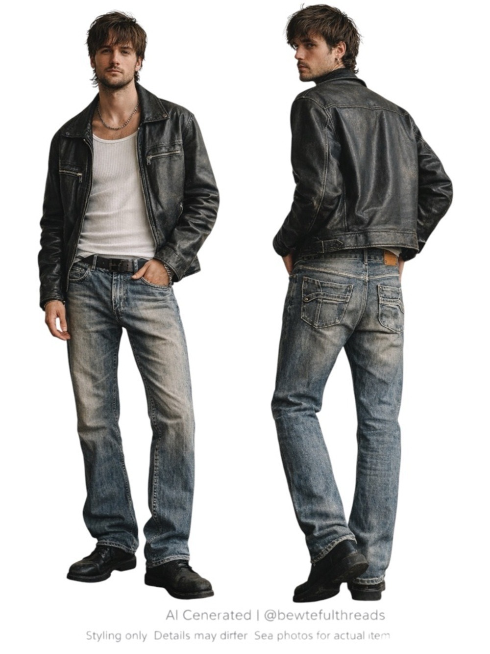 Gesture Vintage Faded Straight Leg Jeans 34x33.5 Y2K Distressed Denim